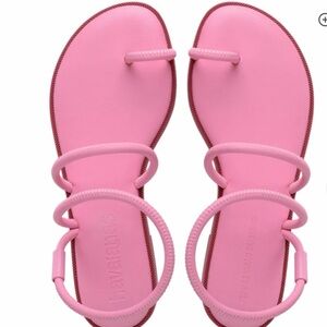 Havaianas Pink Circular Strap Sandals size 6